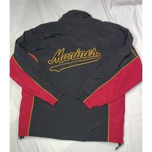 GEAR FOR SPORTS US Marine Spellout Full zip Embroidered Black Red Jacket Sz M